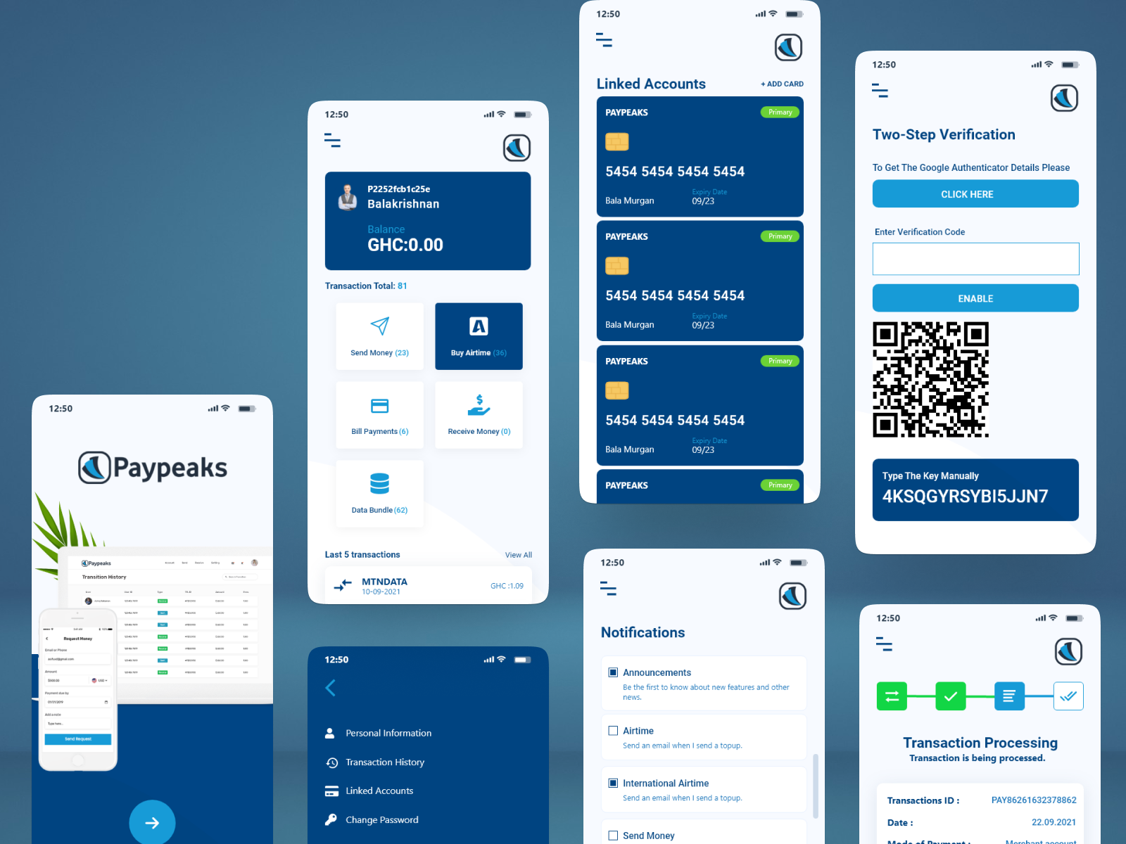 Paypeaks — Crypto Currency Branding & UI project preview